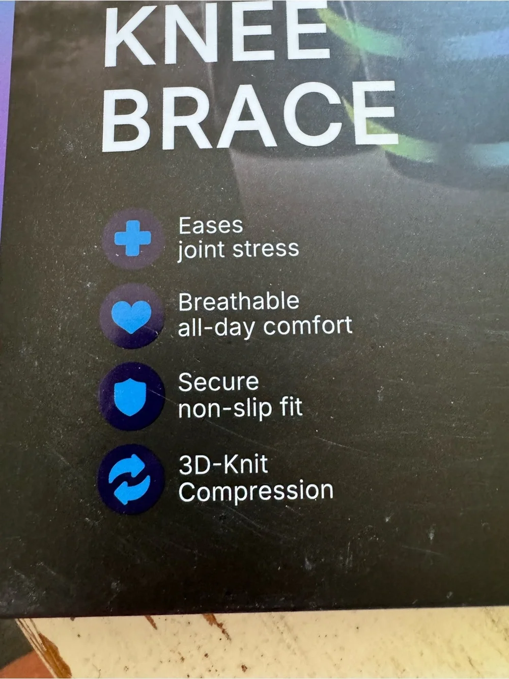 Modvel 2 pack Black Knee Compression Sleeve with Targeted Support